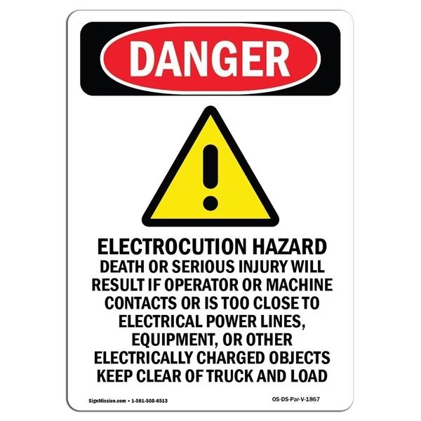 Safety Sign, OSHA Danger, 5
